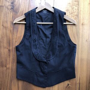 Kate Moss Topshop Black Waistcoat Gilet Vest Size UK 12 / US 8 / EU 40